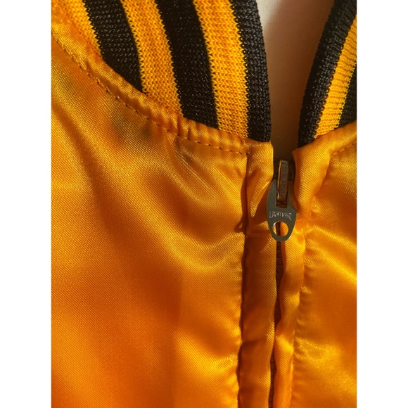 RARE 60s Avon Sportswear MFG Yellow Satin Uniroyal Tiger Paw Racing Bomber - Picture 6 of 8